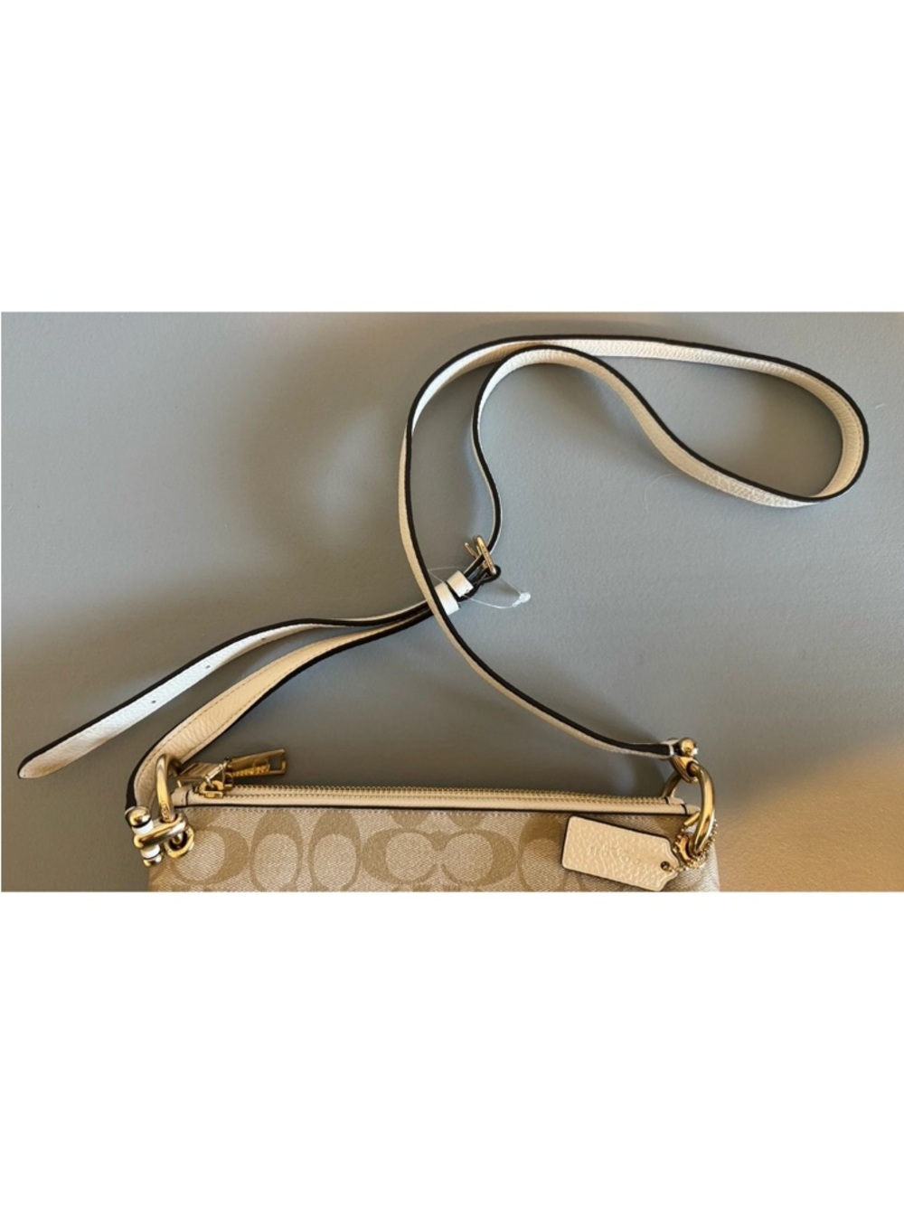NWOT Coach Mia Crossbody Signature Canvas Chalk White Leather Bag 76646 - Picture 13 of 13